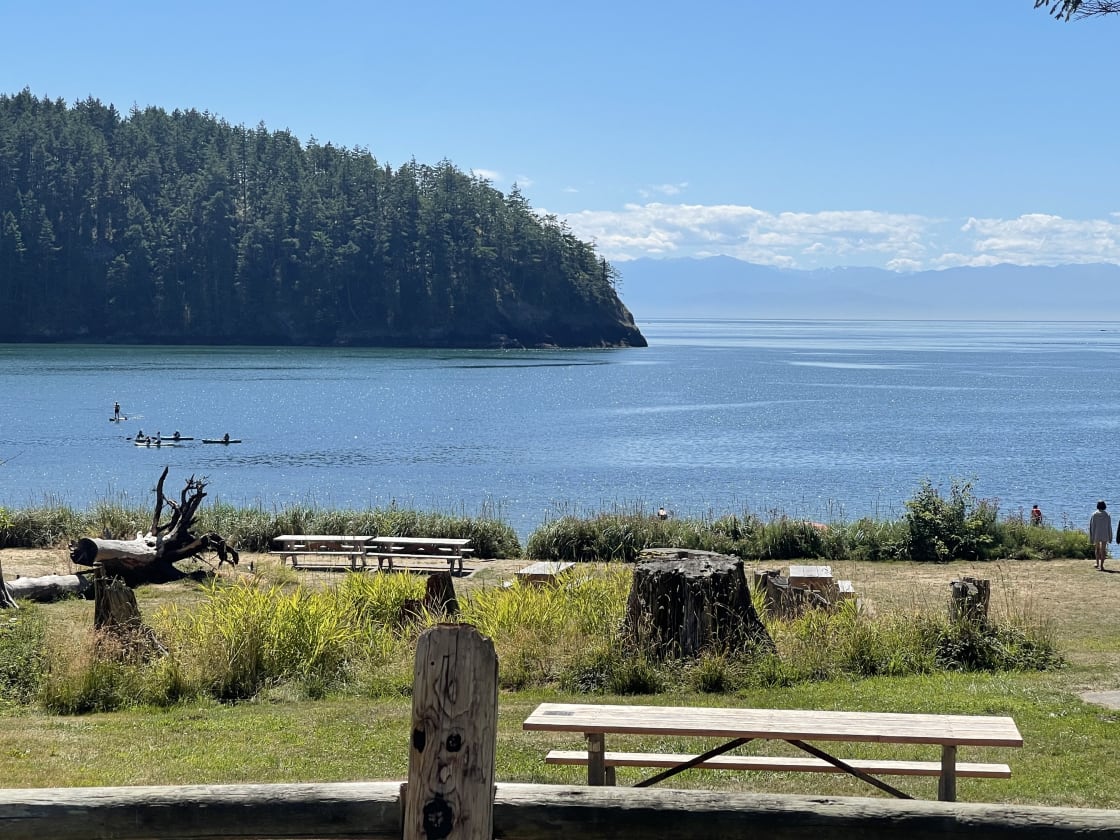 Beautiful, Rosario Beach (Deception Pass State Park) is less than a minute away, from Rosario Camp & RV.