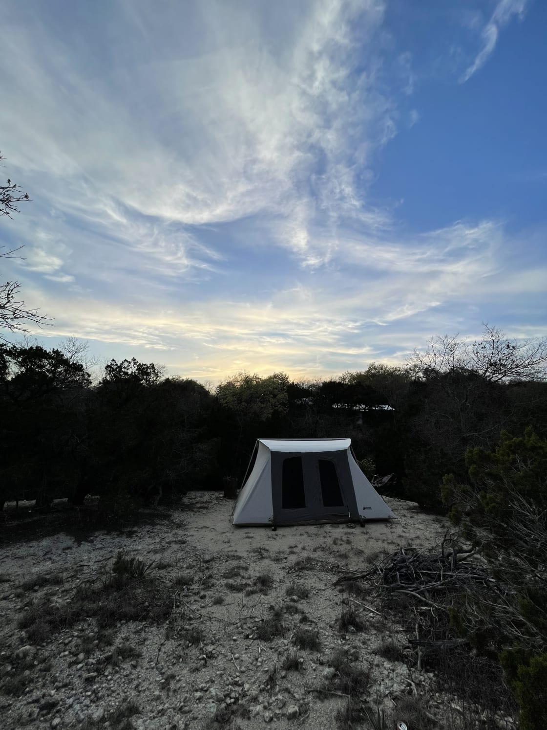 10x14 Kodiak Canvas Tent 
Scenic view- TX Sunset 
March 2024 
