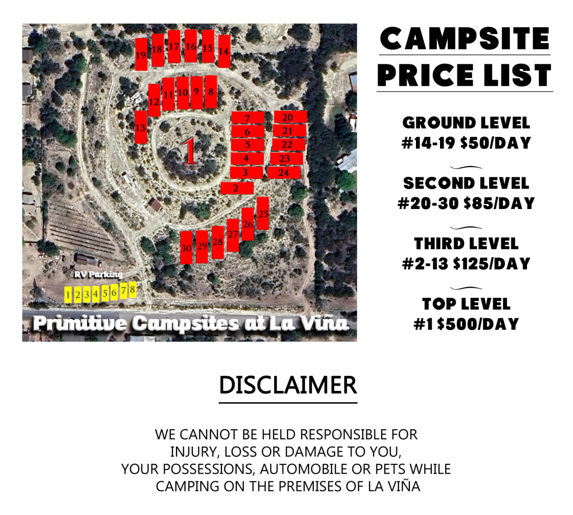 Primitive Campsites At La Vina