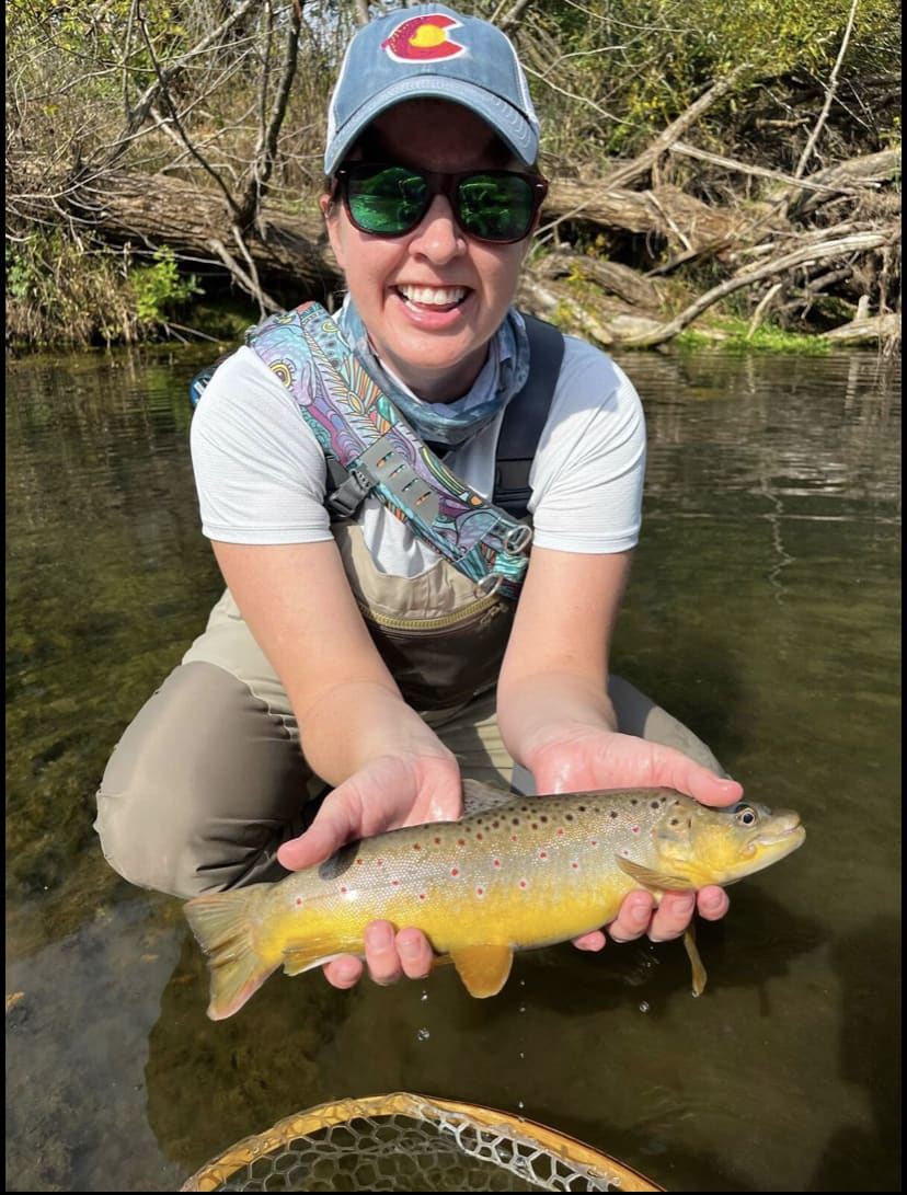 A guest caught a trout in our creek!