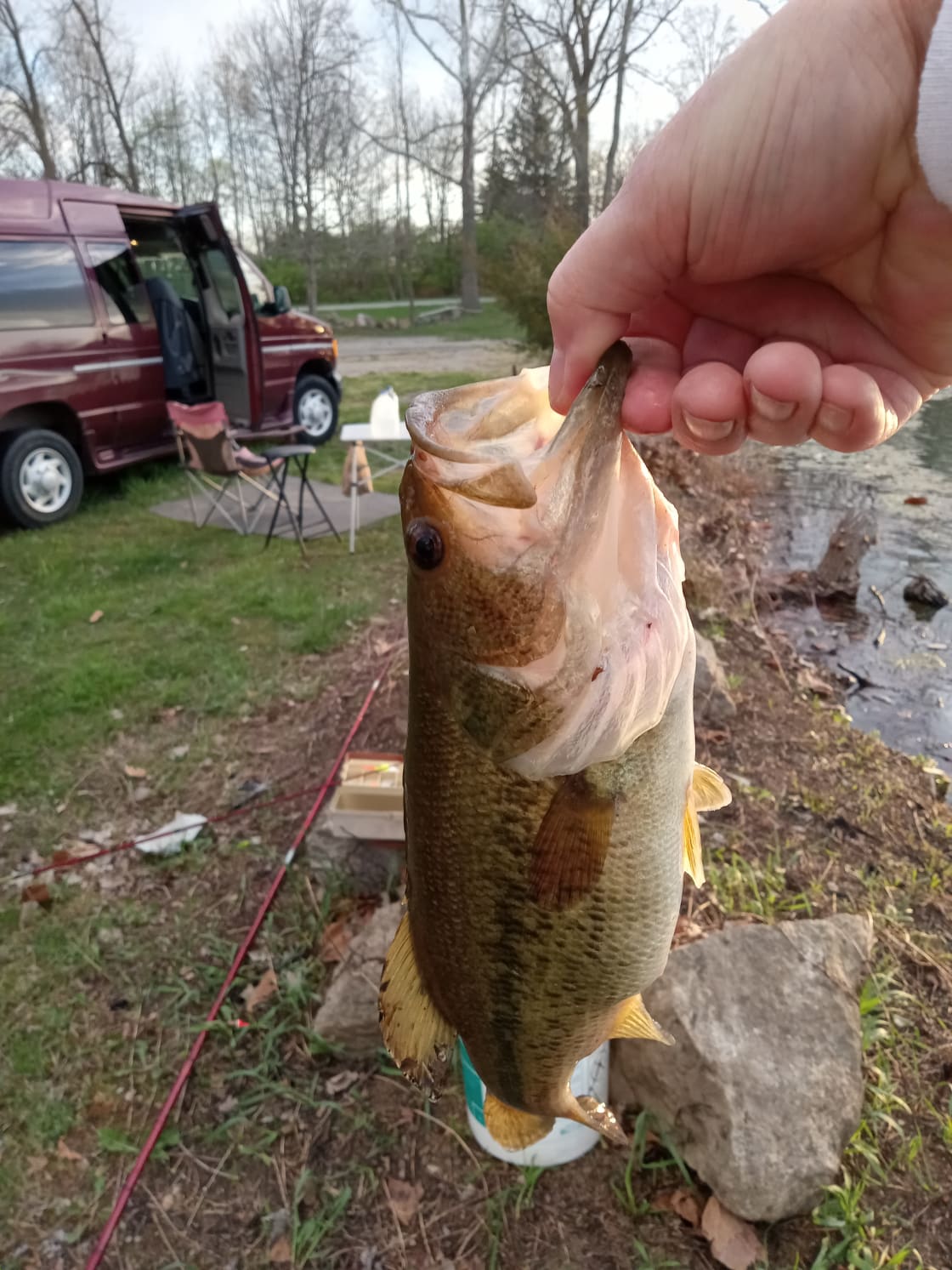 The lake had good fishing. 
