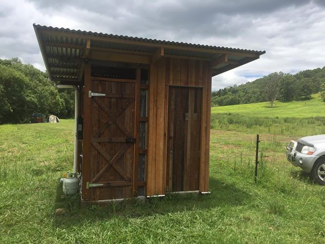 Traditional hot shower shed 