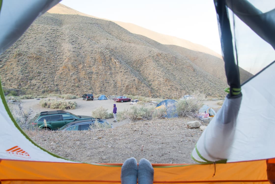 Slightly off the beaten path, this FREE campground was quiet and at least 15 degrees cooler than Furnace Creek.