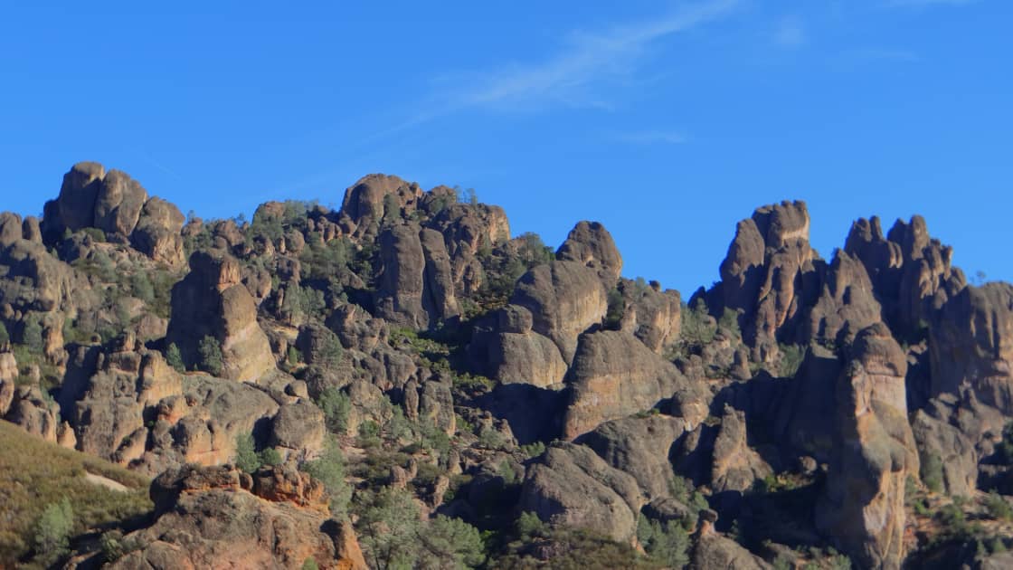 A scenic view of Pinnacles National Park