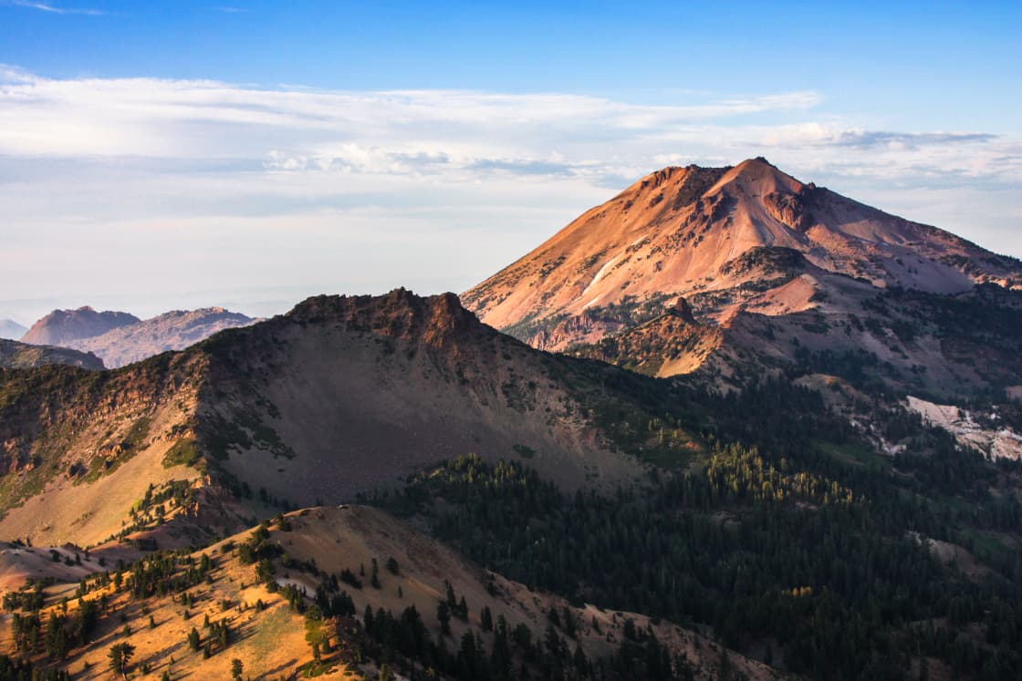 A scenic view of Lassen Volcanic National Park