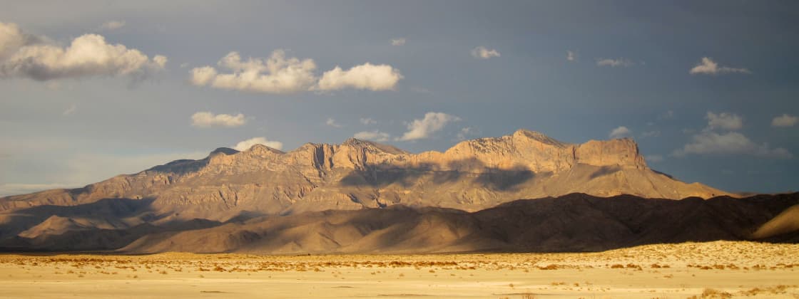 A scenic view of Guadalupe Mountains National Park