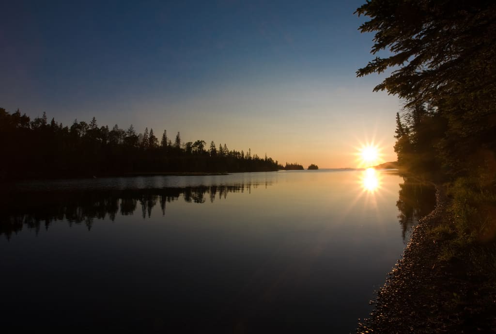 A scenic view of Isle Royale National Park