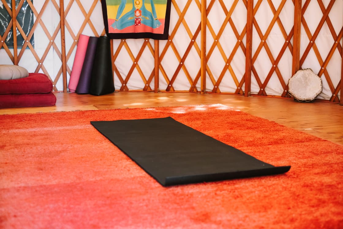 There are yoga mats if you want to practice during your stay.