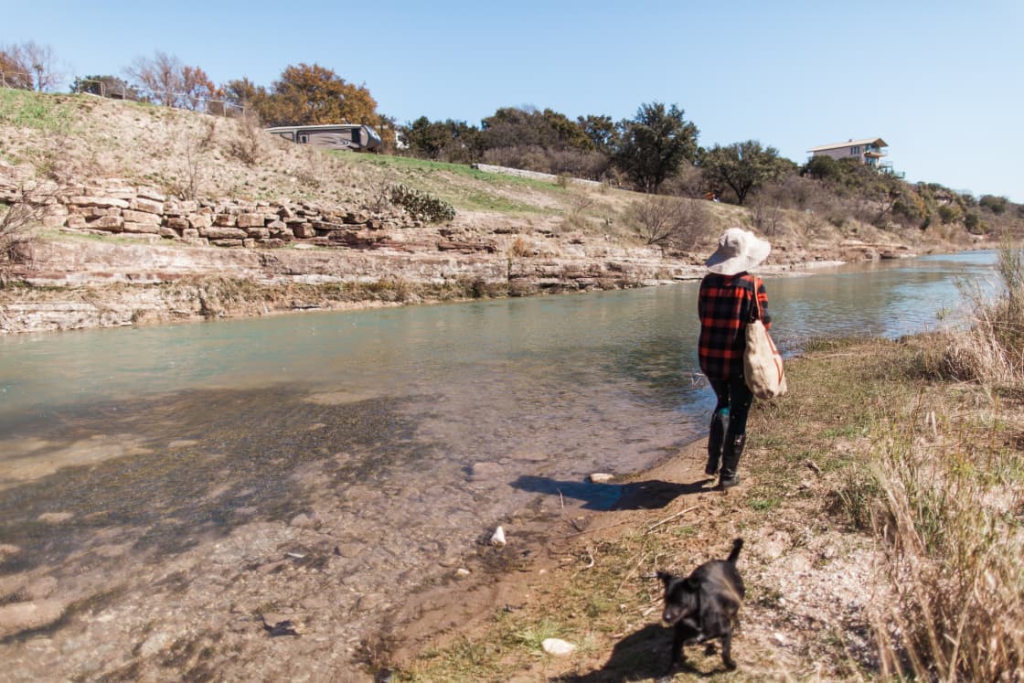The Llano River is right outside your front door, and there is plenty of room to explore!