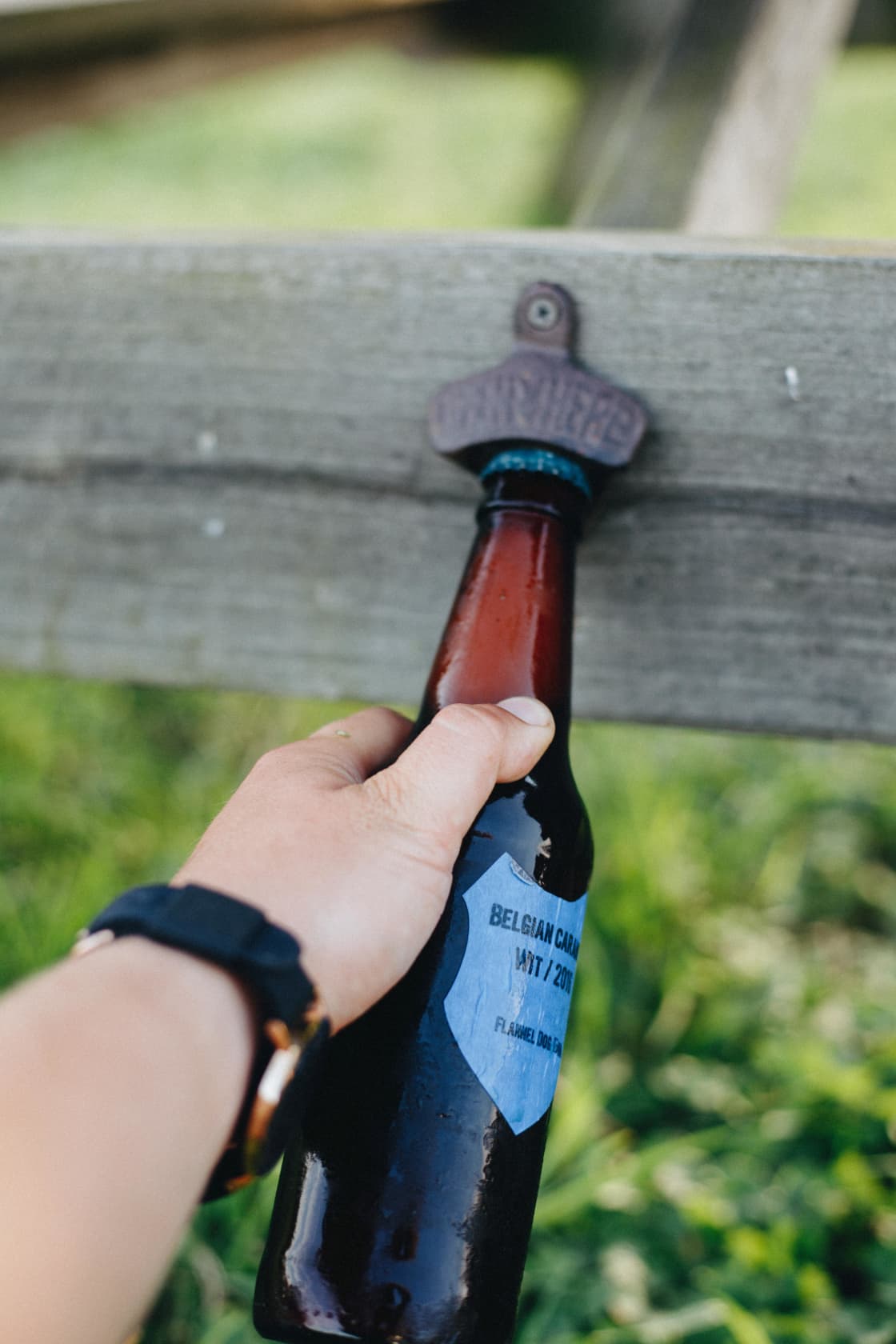 don't worry if you forget a bottle opener, they've got one right on their picnic table