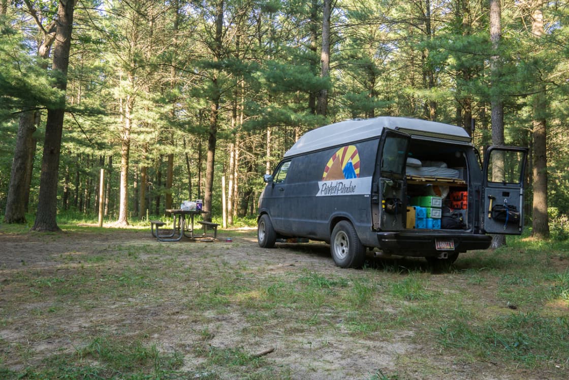 One of several campsites at McKinley Horse Trail Campground.