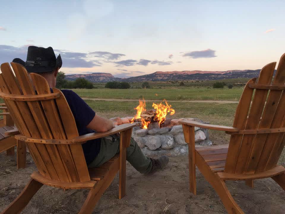 Group Fire Pit with View of Paunsegaunt Cliffs