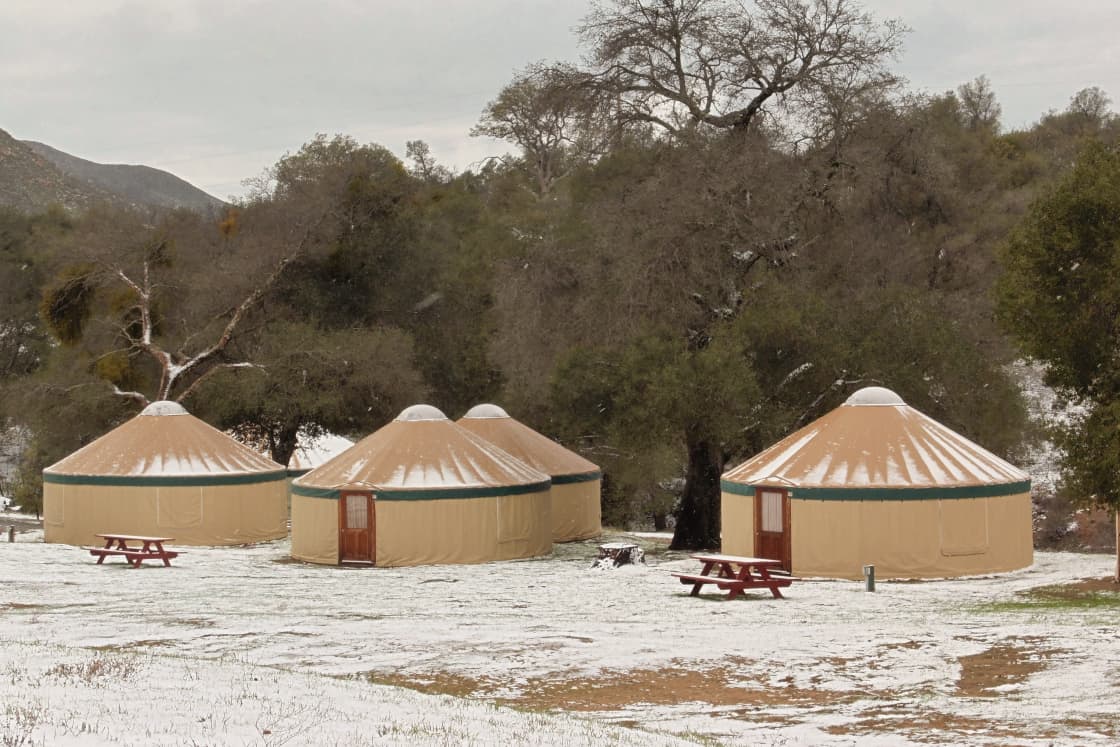 Yurts in Winter