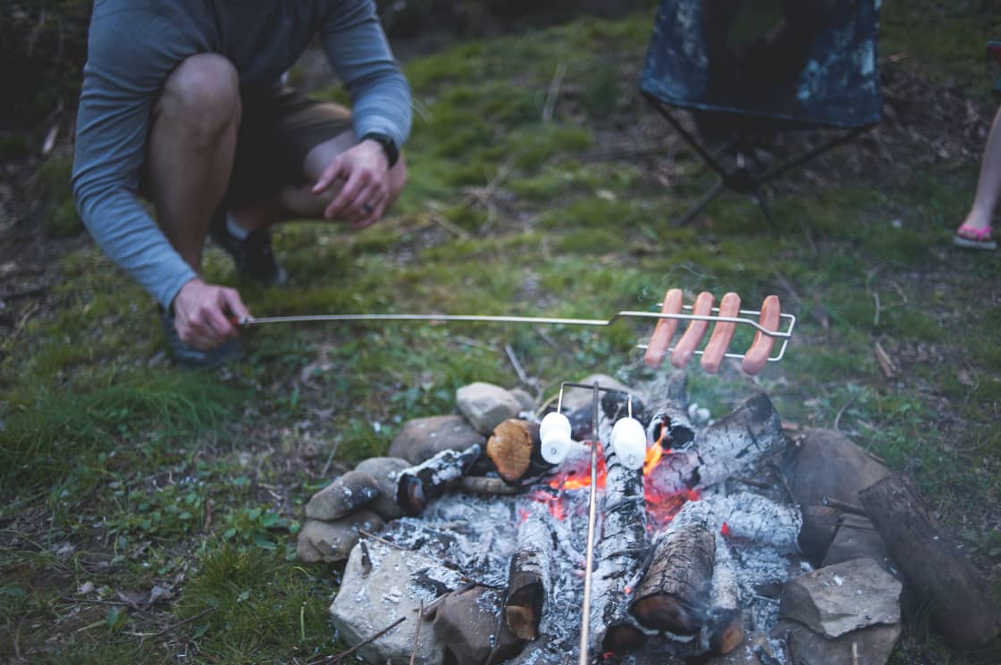 Can't go wrong with hot dogs and s'mores