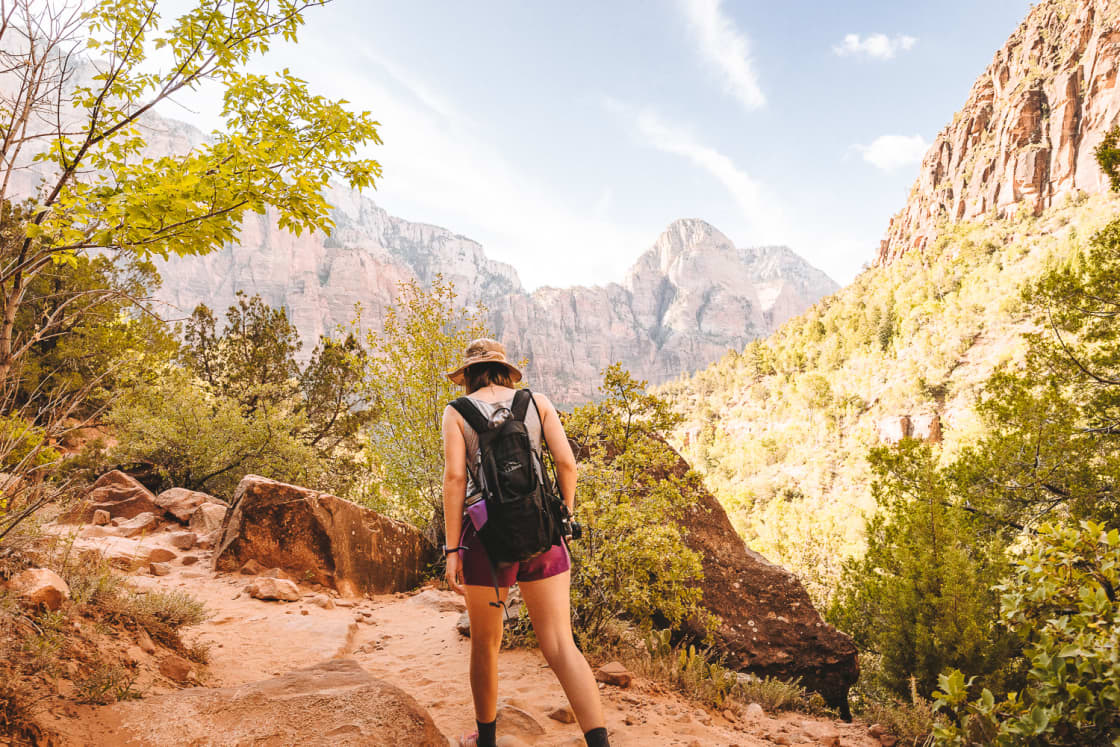 Hiking in nearby Zion National park