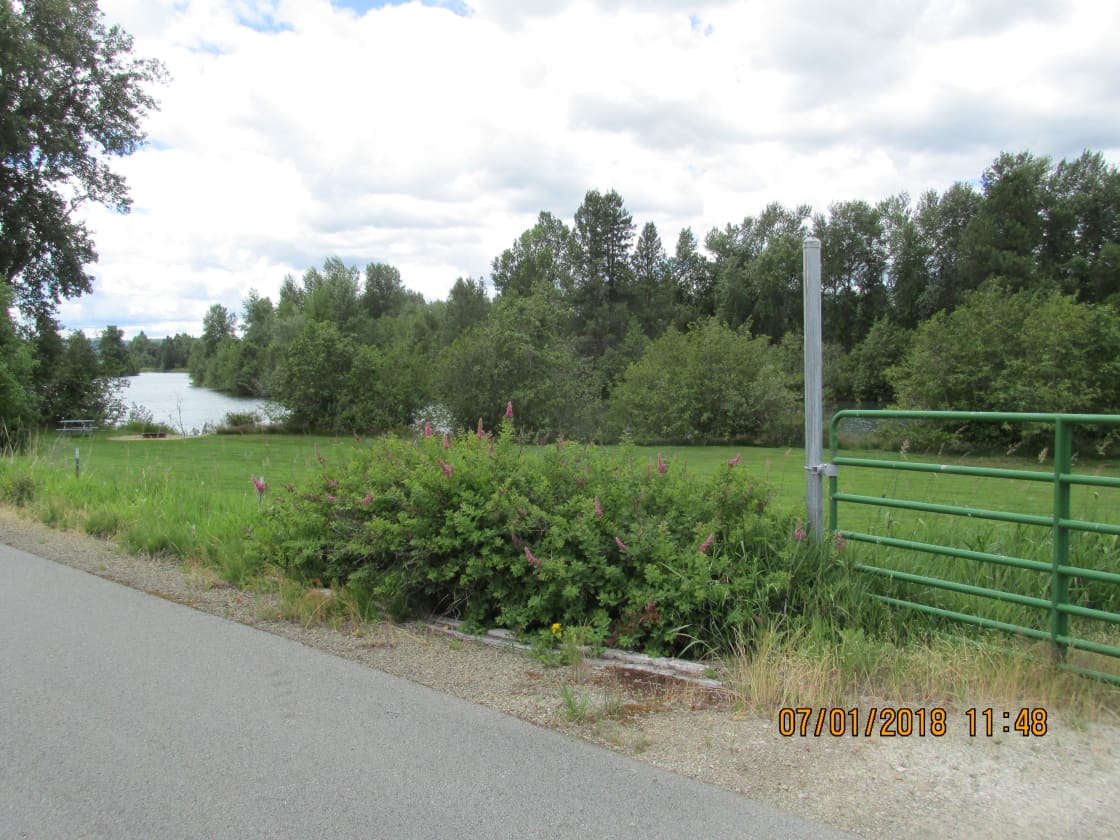 close to the Coeur d'Alene River and Trail of the Coeur d'Alene's bike path