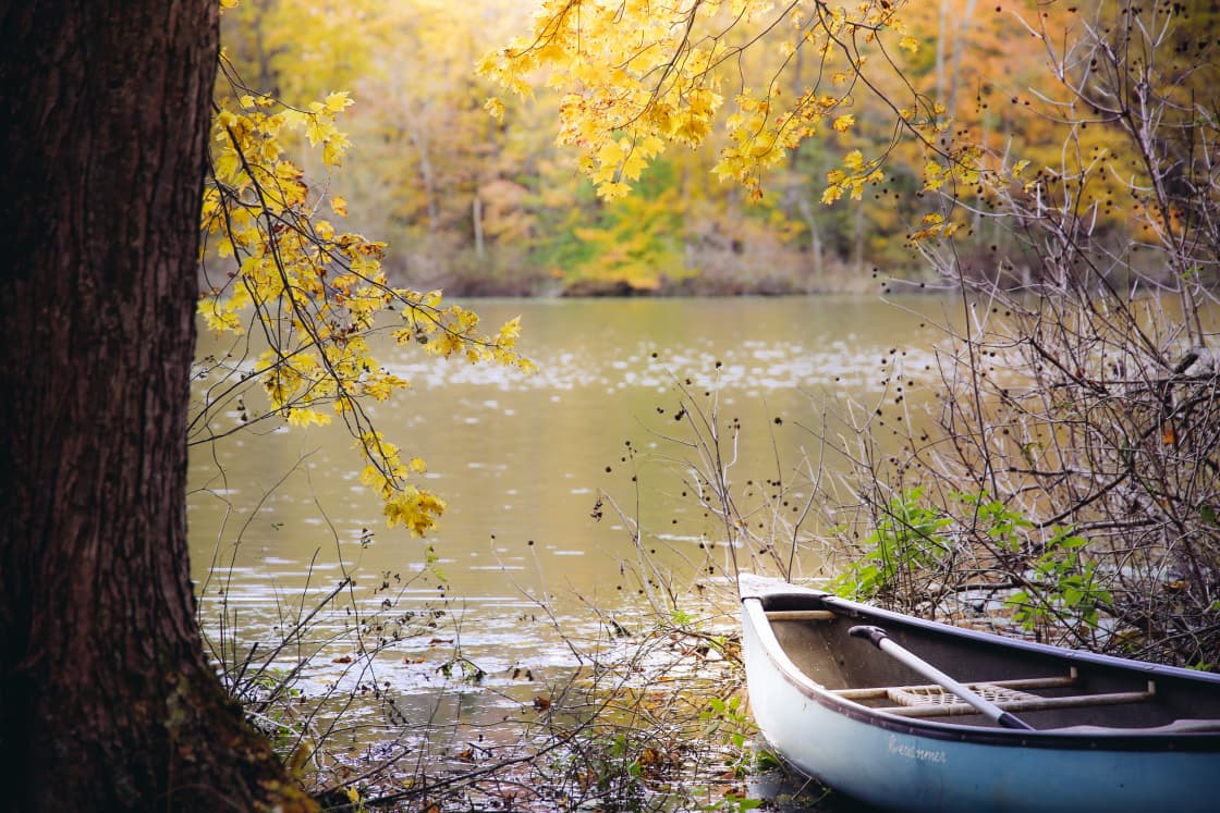 This tranquil lake looked amazing in autumn foliage. 