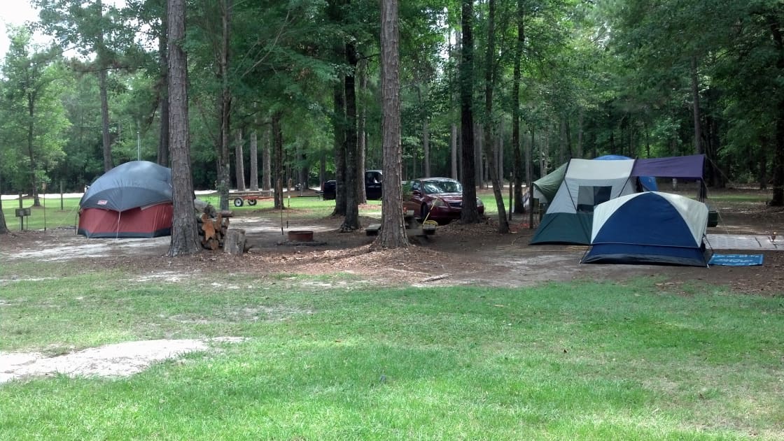 Campsites 11 and 12.  30 amp water and electric , picnic table and campfire ring. RV or tent site