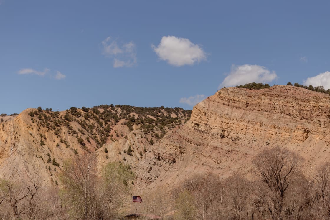 Views of the property- big blue skies & colorful canyons.  
