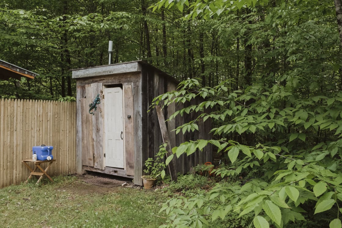The outhouse. 