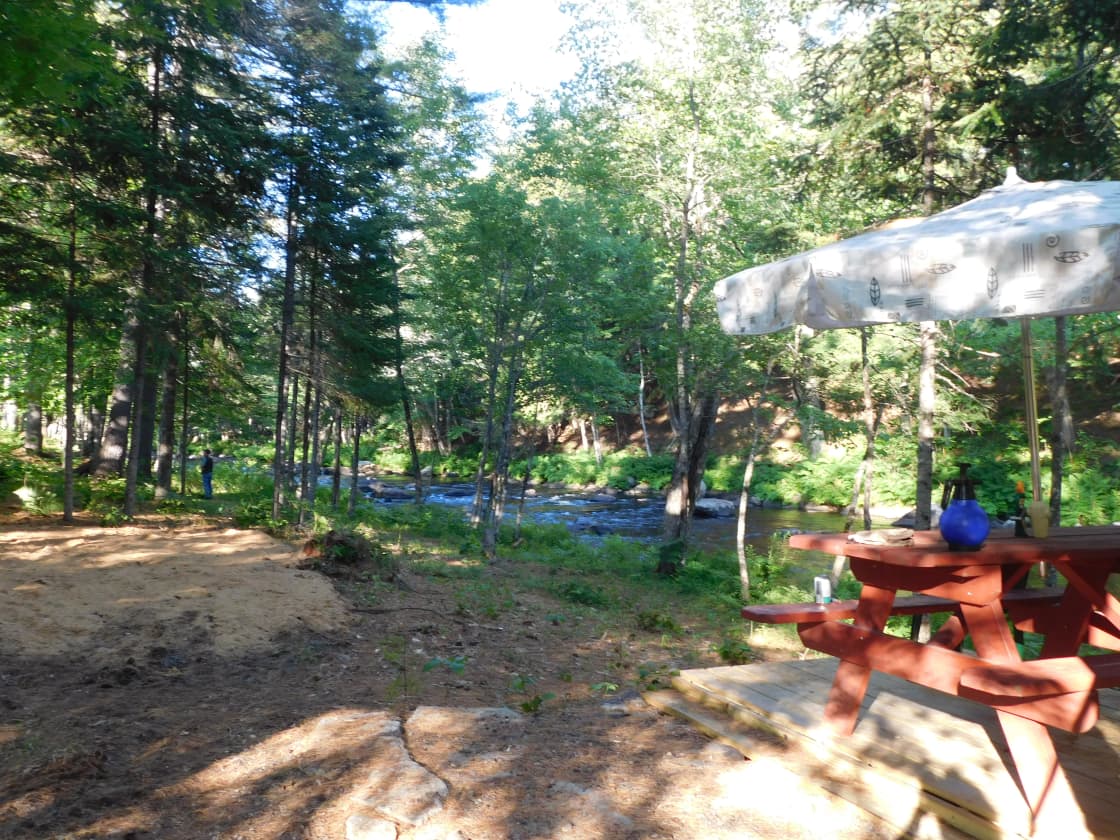 View from Picnic Table on Lot 2 to Tent site 