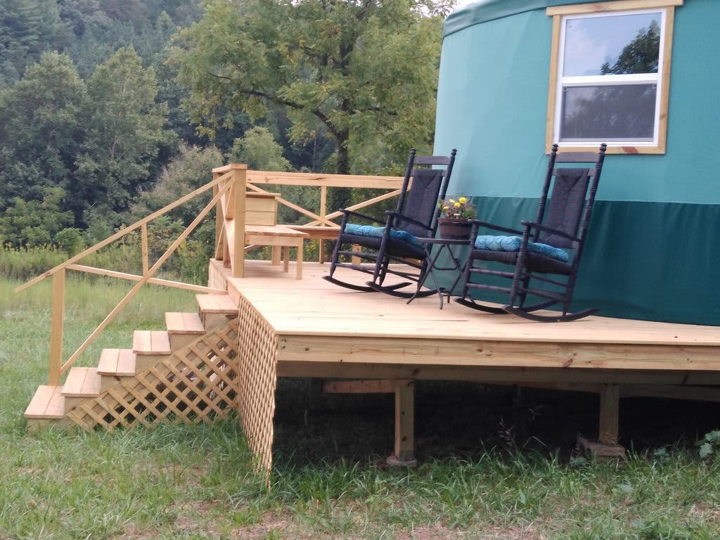 Sit in comfort and take in the surrounding Blue Ridge foothills