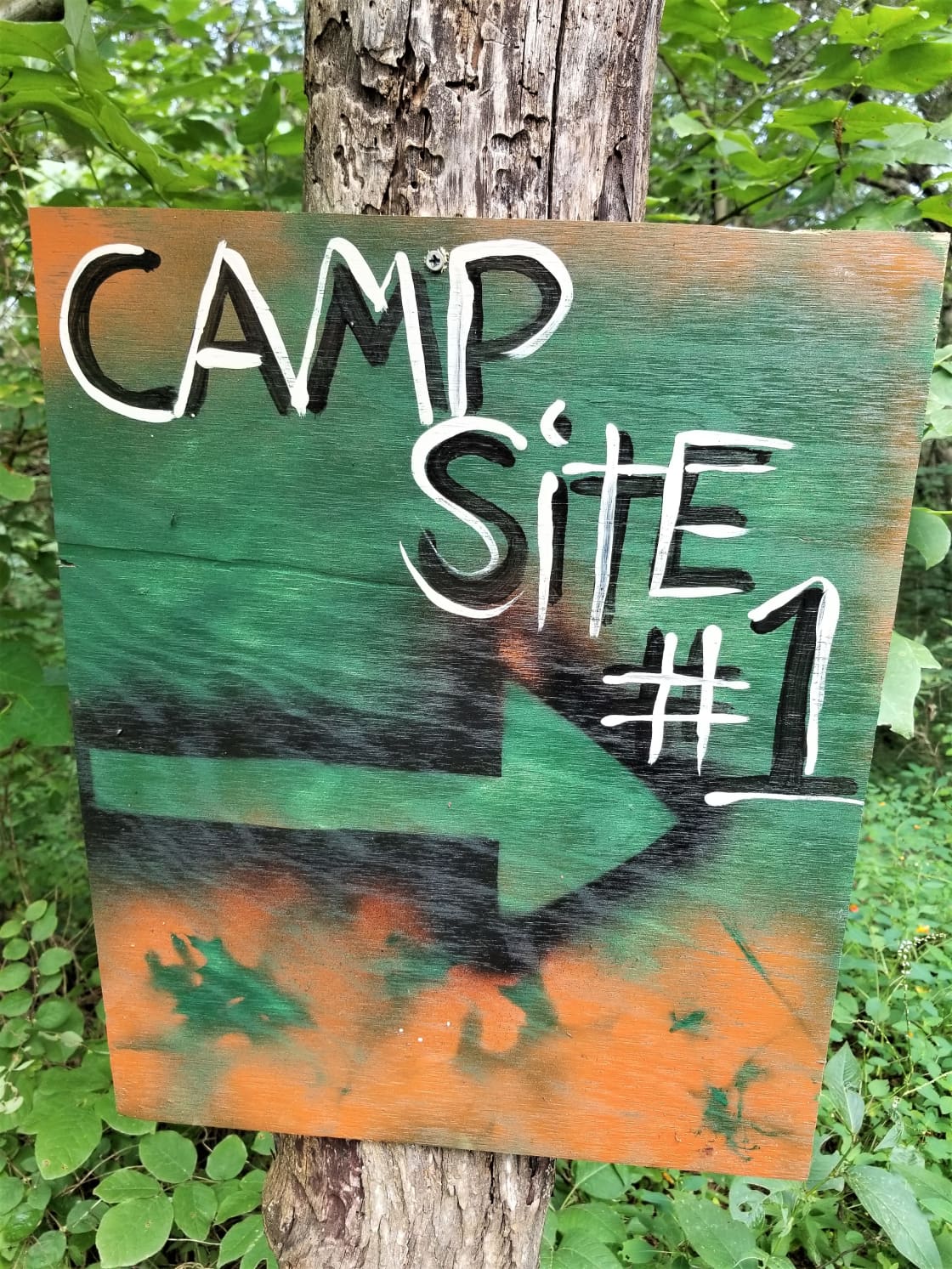 Campsite sign