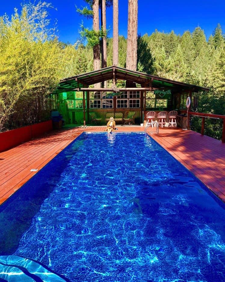 You'll enjoy a solar-heated in-ground pool with lots of sun.