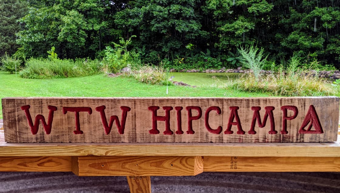 Look for the WTW HIPCAMP sign and you will know you are at the right spot!
Wine Trail Wilderness Hipcamp 🍷😊
