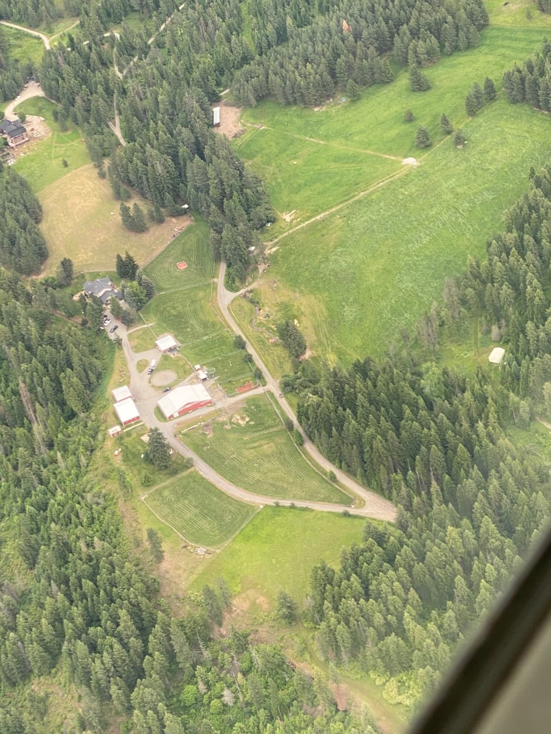 Aerial view of the ranch. 