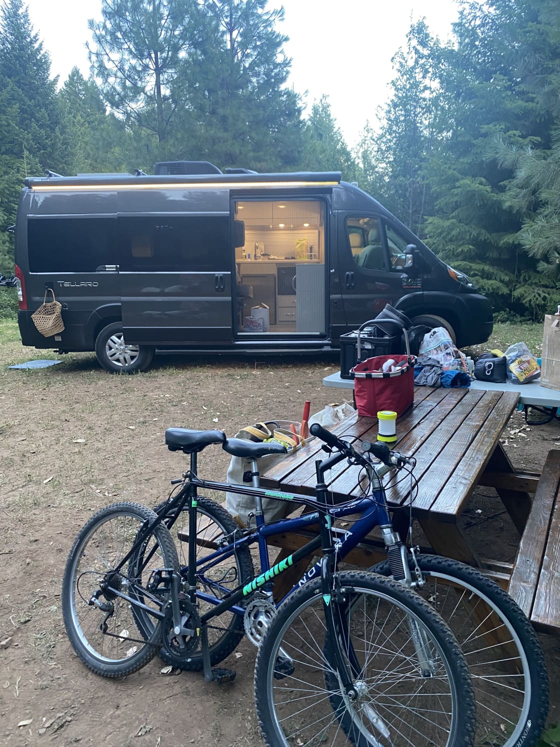 At the first campsite