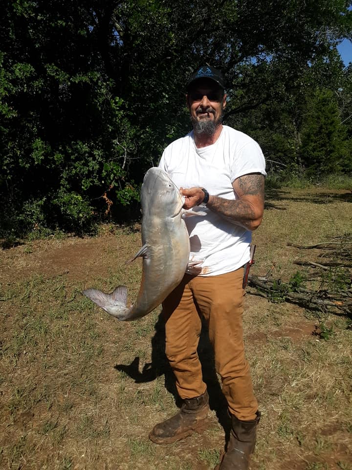 Nice catch here, it was a 40 pound catfish
