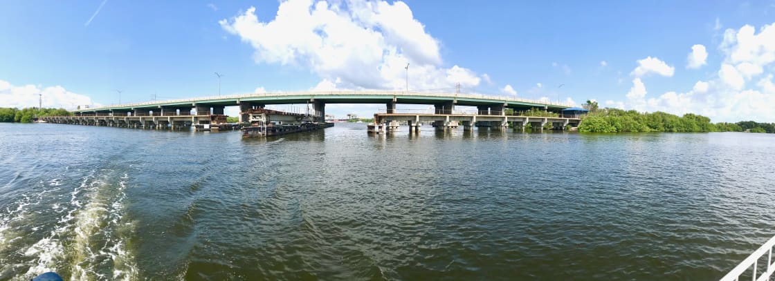 View of bridge adjacent to island