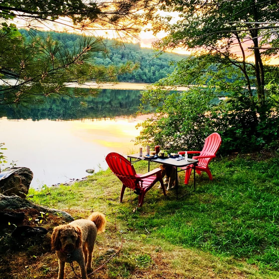 Maine Lakeside Wooded Tent Camping