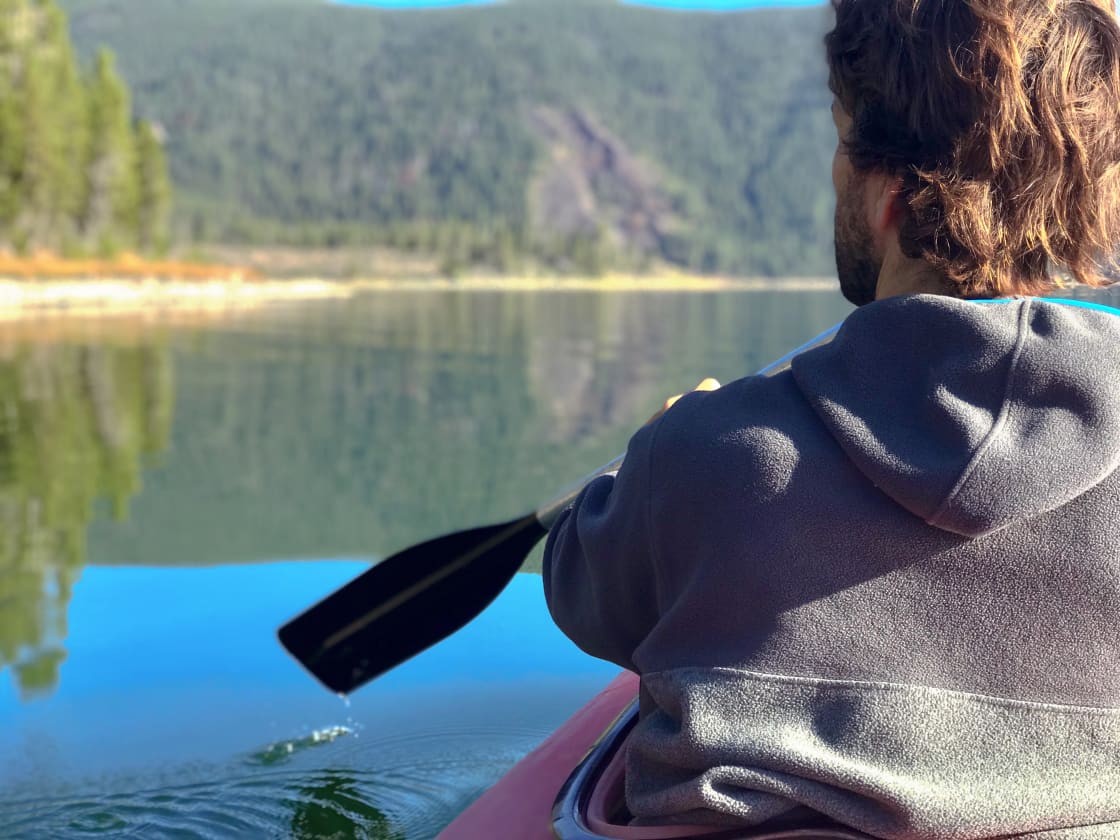 Kayaking on the lake