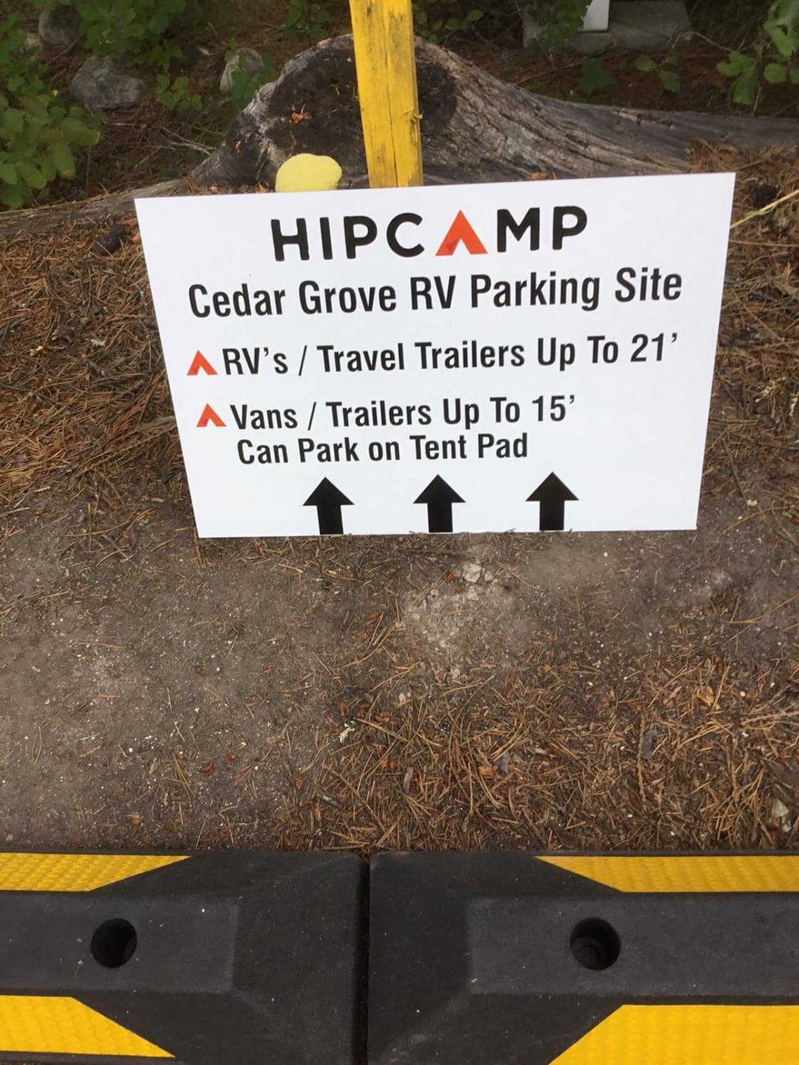 Cedar Grove RV Parking Marker