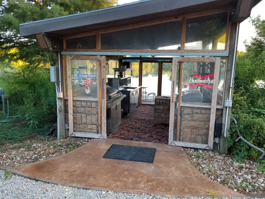 Entrance to outdoor kitchen
