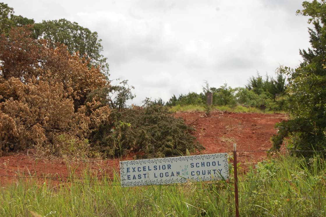 The foundation remains of one of the last segregated (colored) schools in Logan County, OK.  