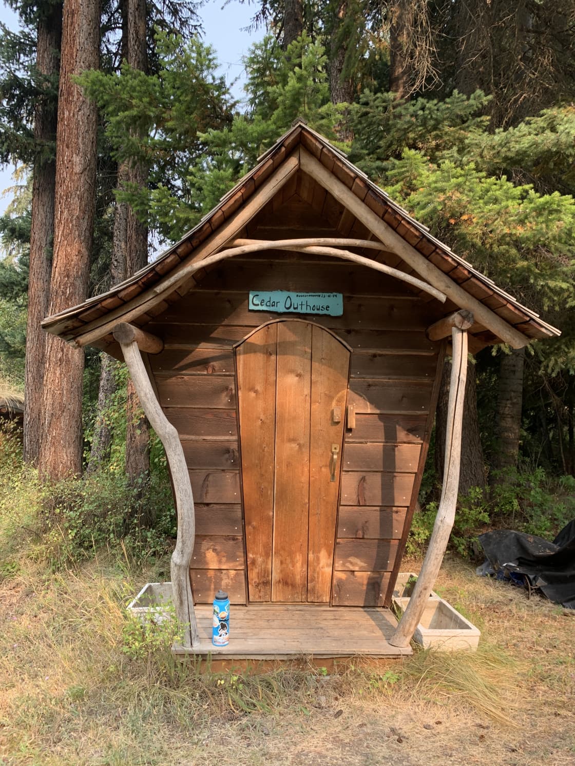 The all important sawdust outhouse
