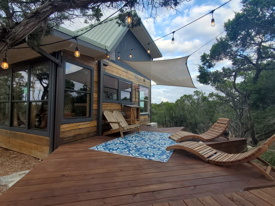 Lounge in privacy on the beautiful deck