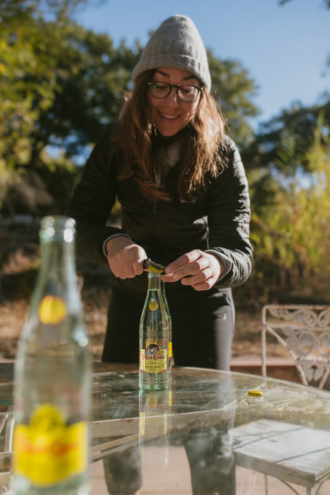 Started out our morning with some Topo Chico.