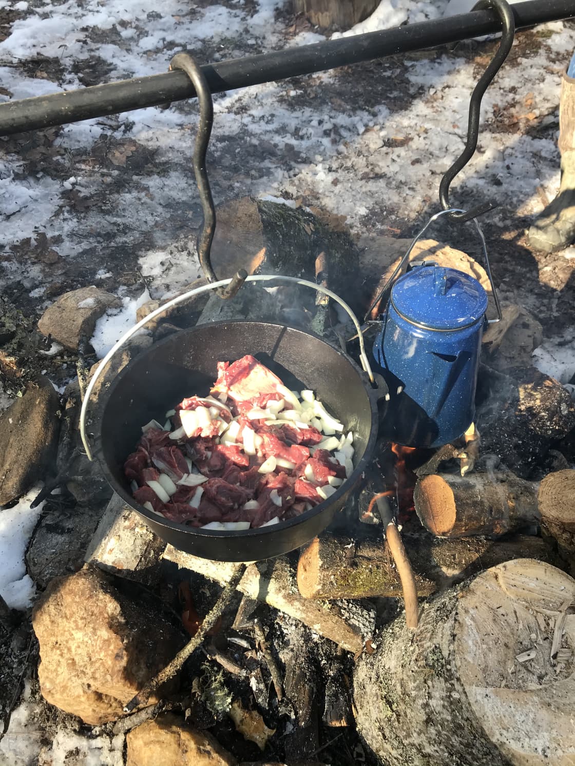 Campfire cooking at its finest.