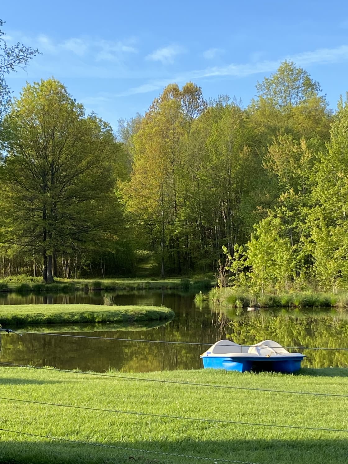 Paddle Boat and the view of your campsite easy does it "ENJOY"