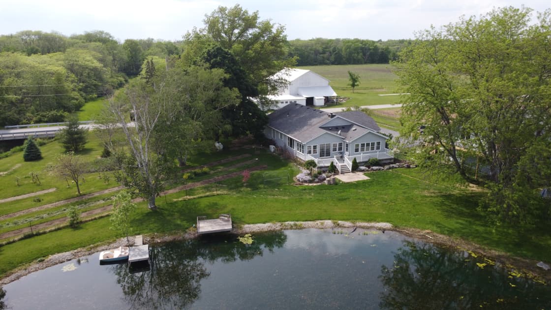 drone view of the property.