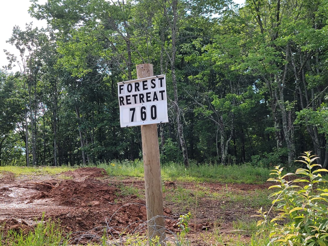 Sign at front of the property 