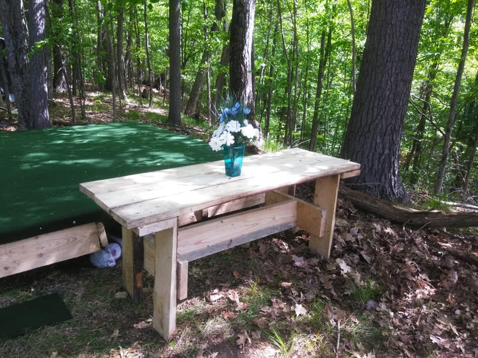 You can move the picnic table and use the bench seating as needed. 