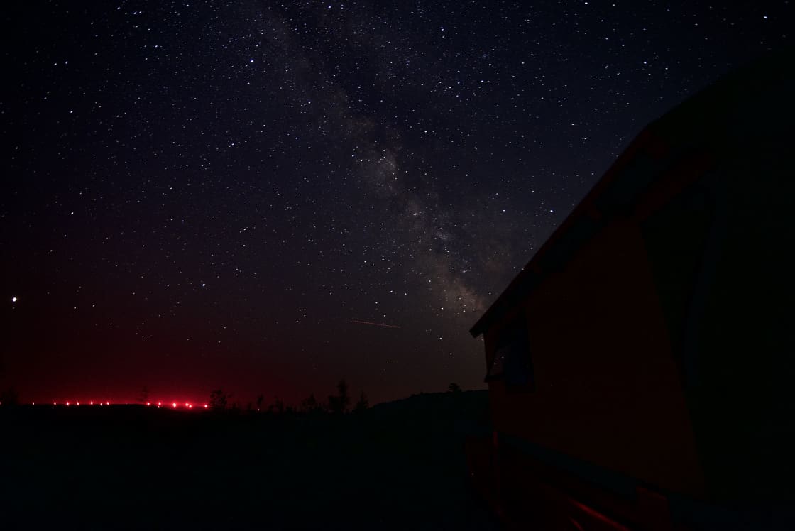 View of the Milky Way Galaxy from top of the hill campsite
Photo Cred: John Kaznecki