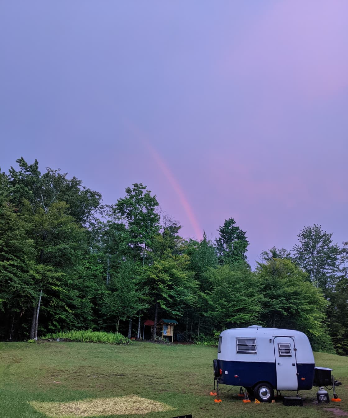 Rainbow at dusk