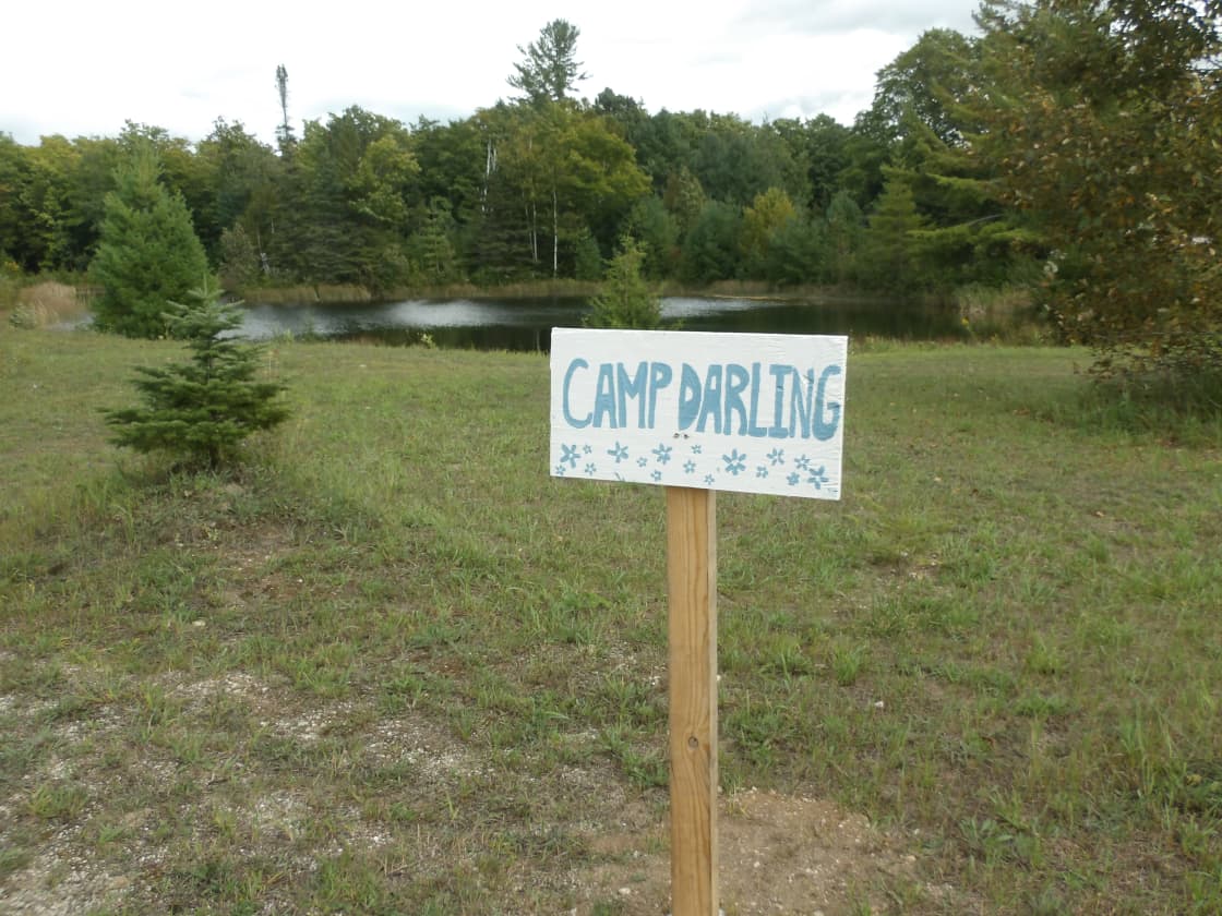 This is the first sign you'll see upon entering the property.
