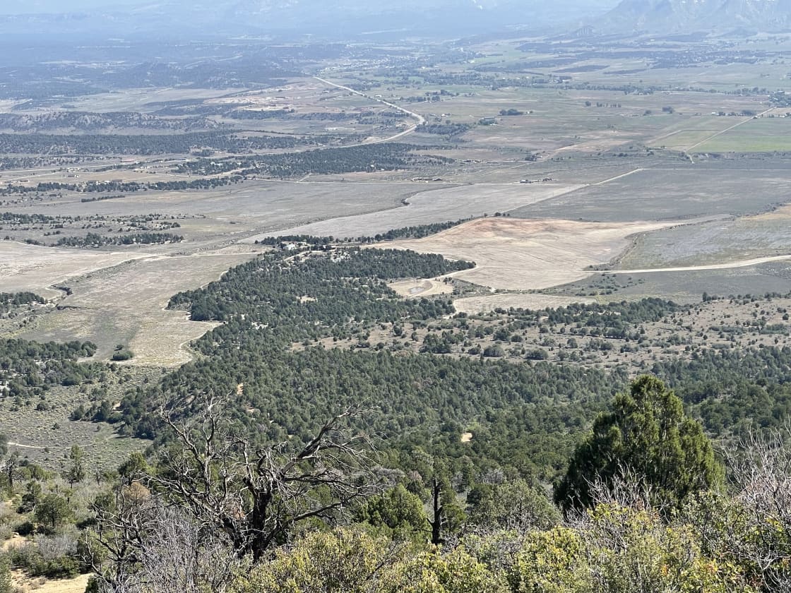 View from Mesa Verde overlook that overlooks the property.  